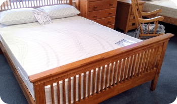 Beautiful finish double wooden bed frame 