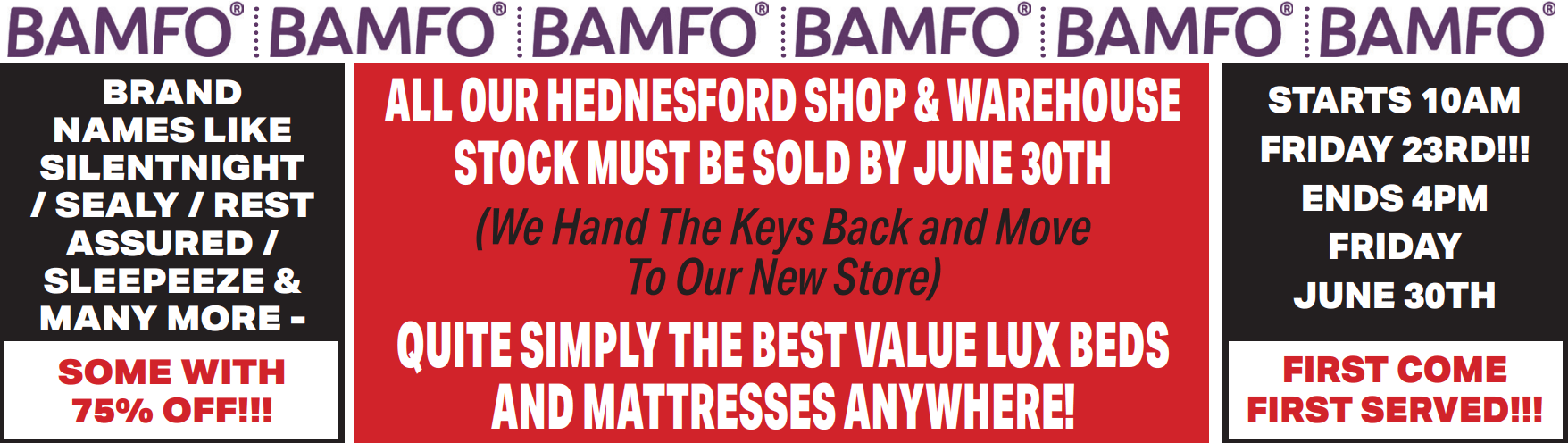 Bamfo Beds Clearance Sales Hednesford